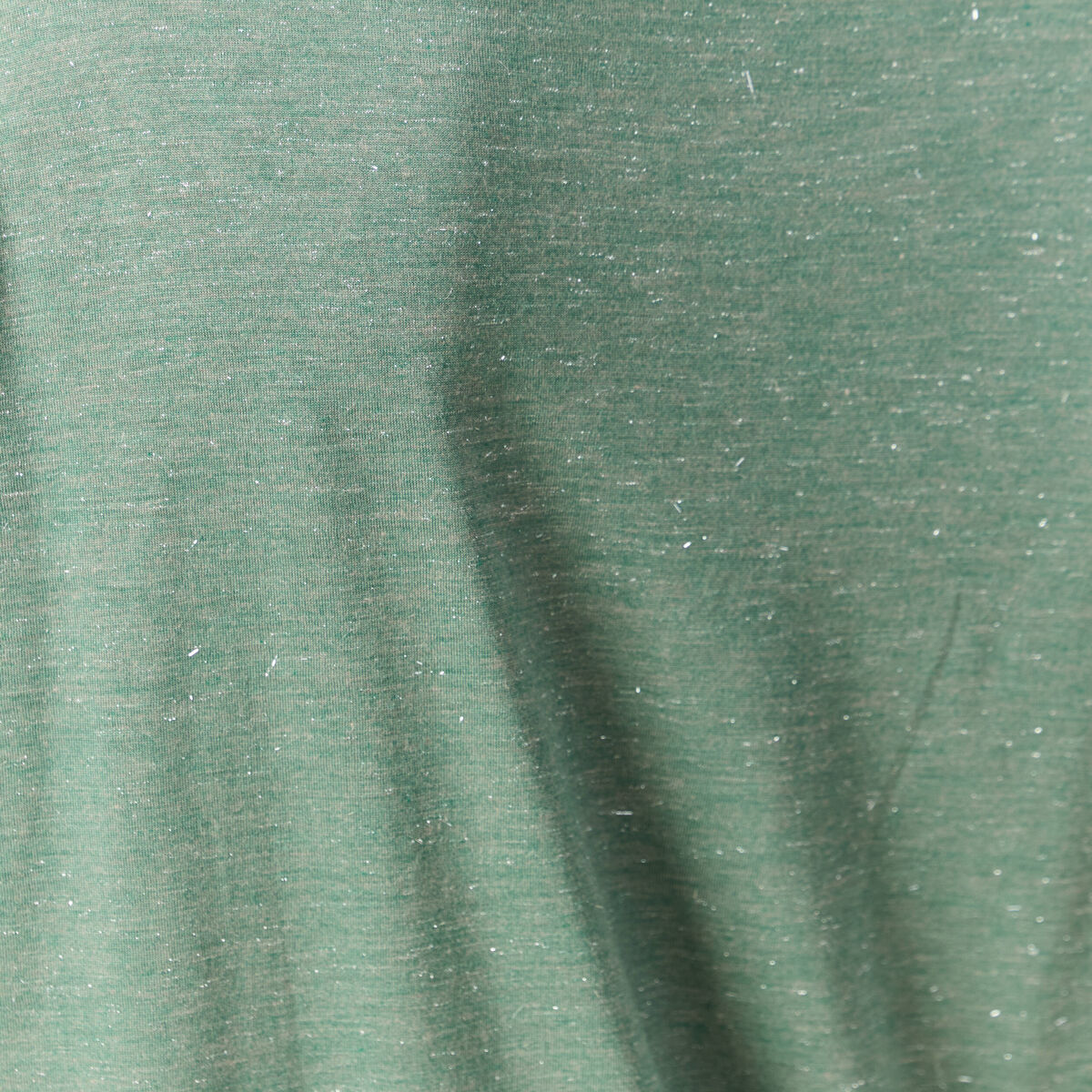 T-shirt droit court manches courtes vert fonc&eacute; femme