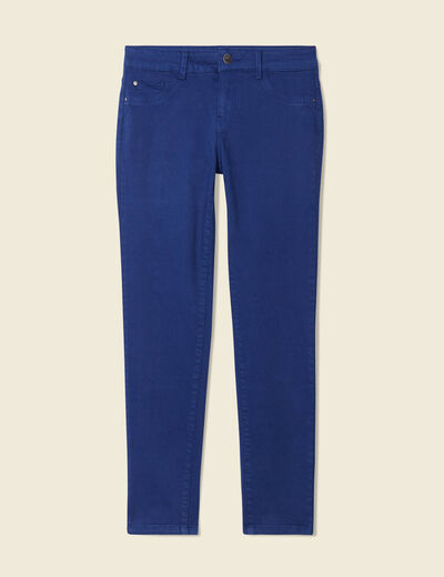 Pantalon slim 7/8ème bleu marine femme