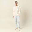 T-shirt manches longues ecru homme