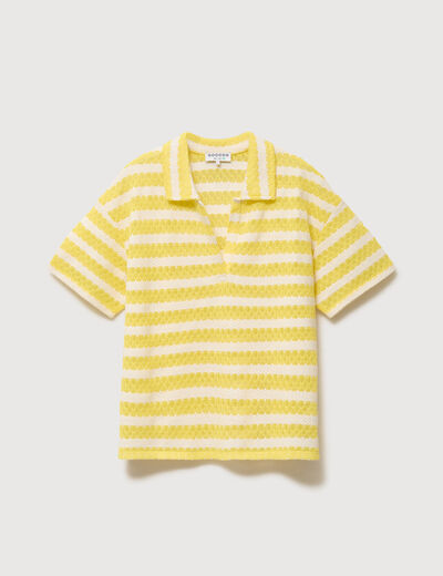 T-shirt manches courtes jaune femme