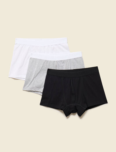 Lot de 3 boxers gris fonc&eacute; homme