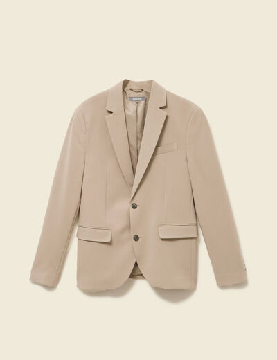 Blazer manches longues col tailleur taupe homme
