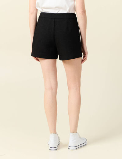 Short droit noir femme