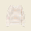 Pull manches longues ecru femme