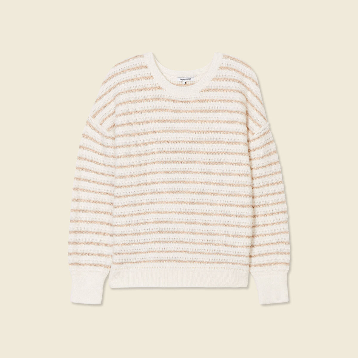 Pull manches longues ecru femme