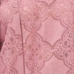 Blouse cintr&eacute;e dentelle manches longues vieux rose femme