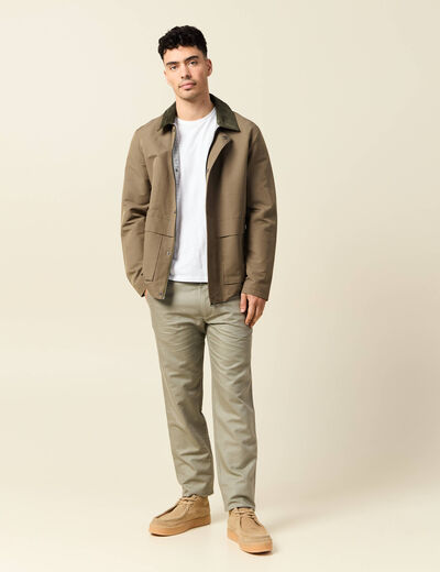Pantalon chino vert kaki homme
