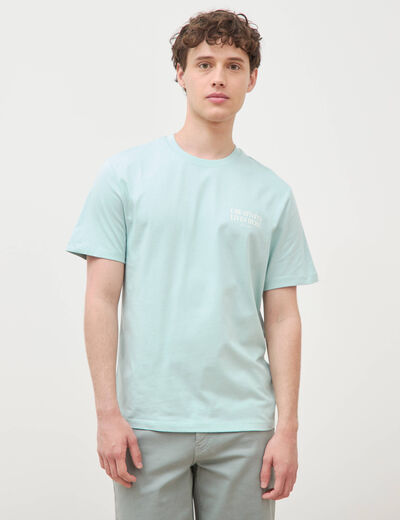 T-shirt en coton bleu gris homme
