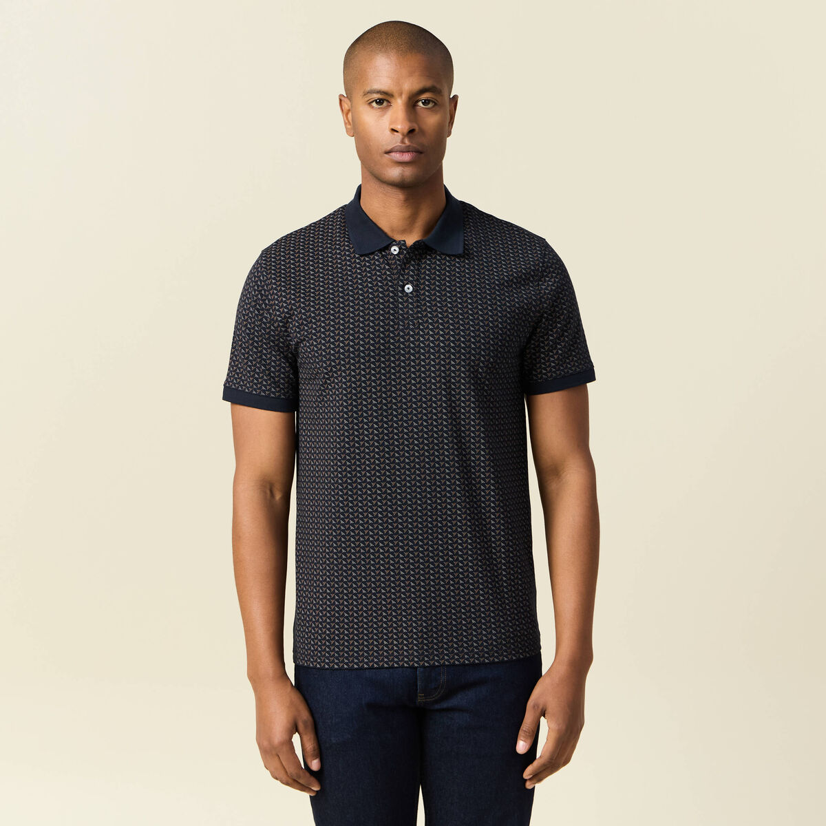Polo éco-responsable bleu marine homme