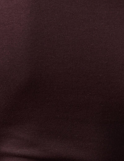 Robe manches longues en maille marron fonc&eacute; femme