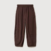 Pantalon loose taille standard marron fonc&eacute; femme