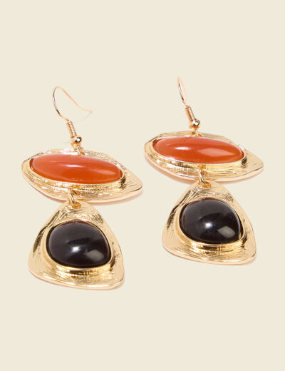 Boucles d'oreilles orange femme
