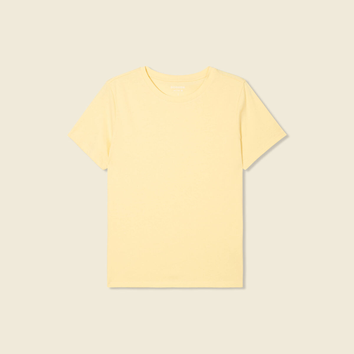 T-shirt manches courtes jaune clair femme