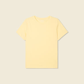 T-shirt manches courtes jaune clair femme
