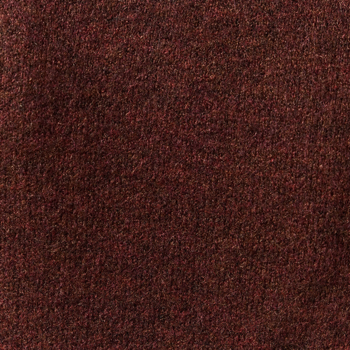 Pull 2 en 1 col rond manches longues marron femme