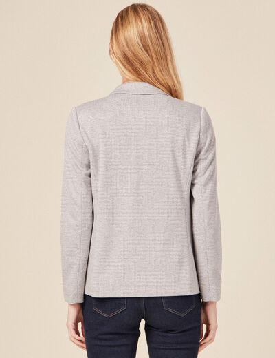 Veste blazer droite gris clair femme