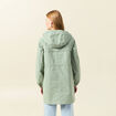 Parka longue à capuche vert kaki femme