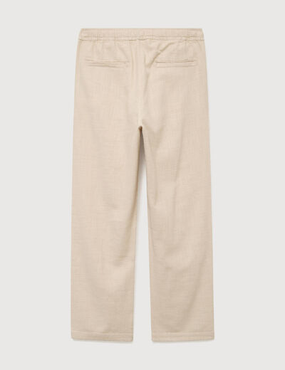Pantalon straight en coton sable homme