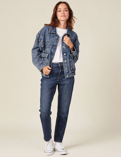 Jeans slim 7/8ème denim brut femme