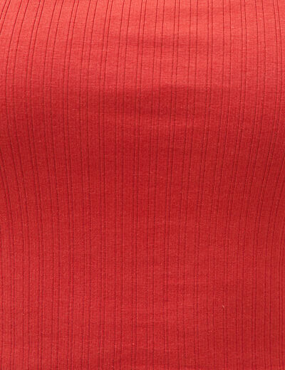 D&eacute;bardeur ajust&eacute; cropped d&eacute;collet&eacute; orange fonc&eacute; femme