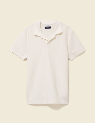 Polo manches courtes ecru homme