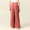 Pantalon large à pinces vieux rose femme