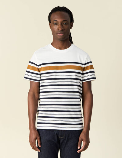 T-shirt manches courtes ecru homme