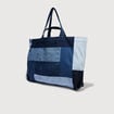 Sac cabas bandouli&egrave;re en coton jeans denim brut femme