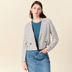 Gilet manches longues ecru femme