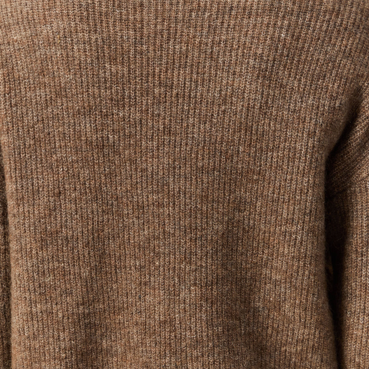 Gilet col V manches longues n&oelig;uds marron femme