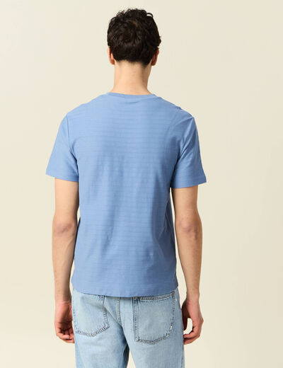 T-shirt manches courtes bleu gris homme
