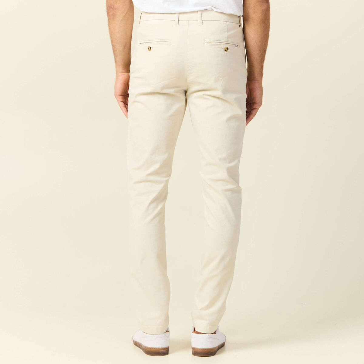 Pantalon chino longueur 32 sable homme