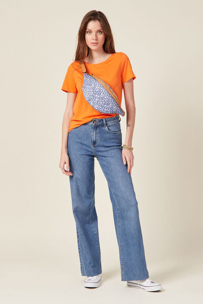 T-shirt éco-responsable orange femme