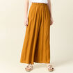 Pantalon large camel femme