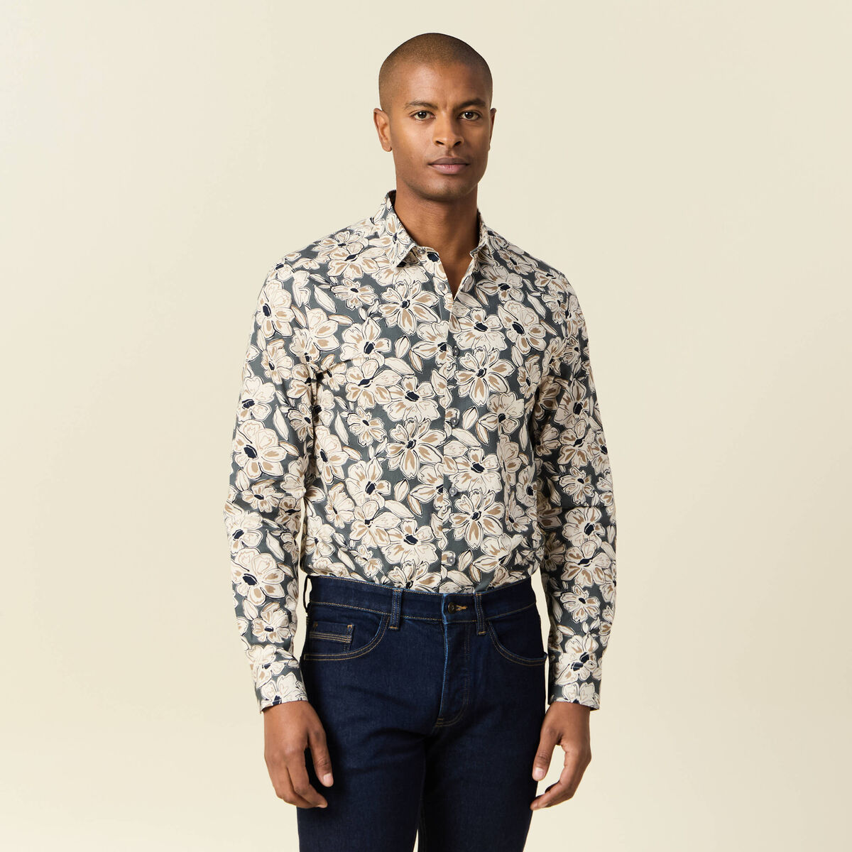 Chemise beige homme