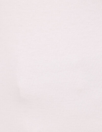 T-shirt côtelé éco-responsable blanc femme