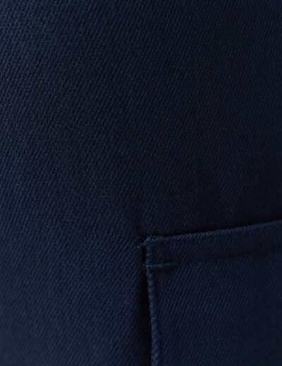 Pantalon cargo straight bleu marine femme