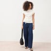 Jeans loose en coton denim brut clean femme