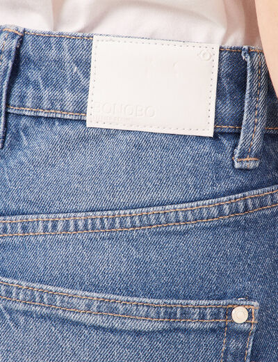 Jeans wide leg denim stone femme