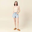 Bustier sans manches ecru femme