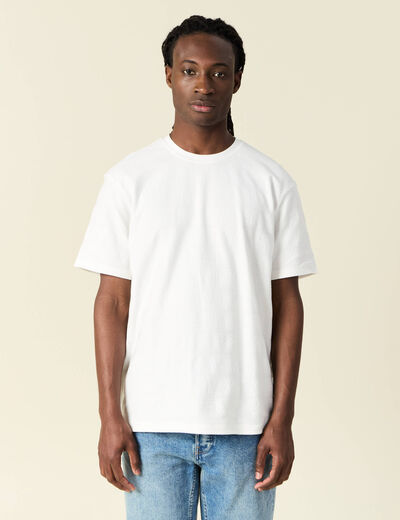 T-shirt manches courtes ecru homme