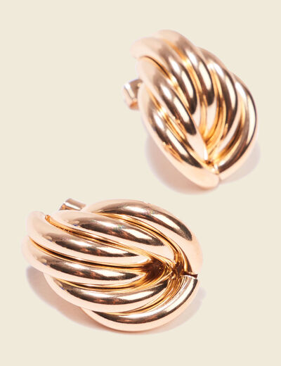 Boucles d'oreilles clous couleur or femme