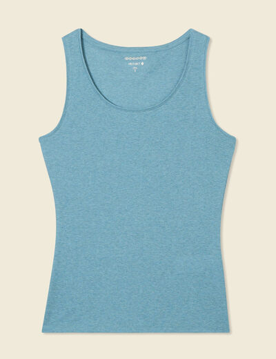 Débardeur femme uni col arrondi Instinct bleu gris femme