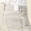 Jeans large taille haute denim gris clair femme