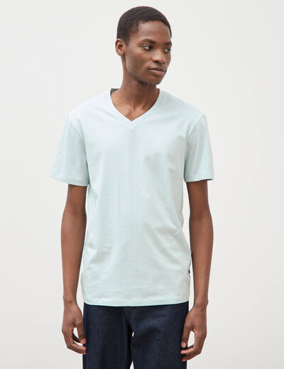 T-shirt manches courtes homme bleu gris homme