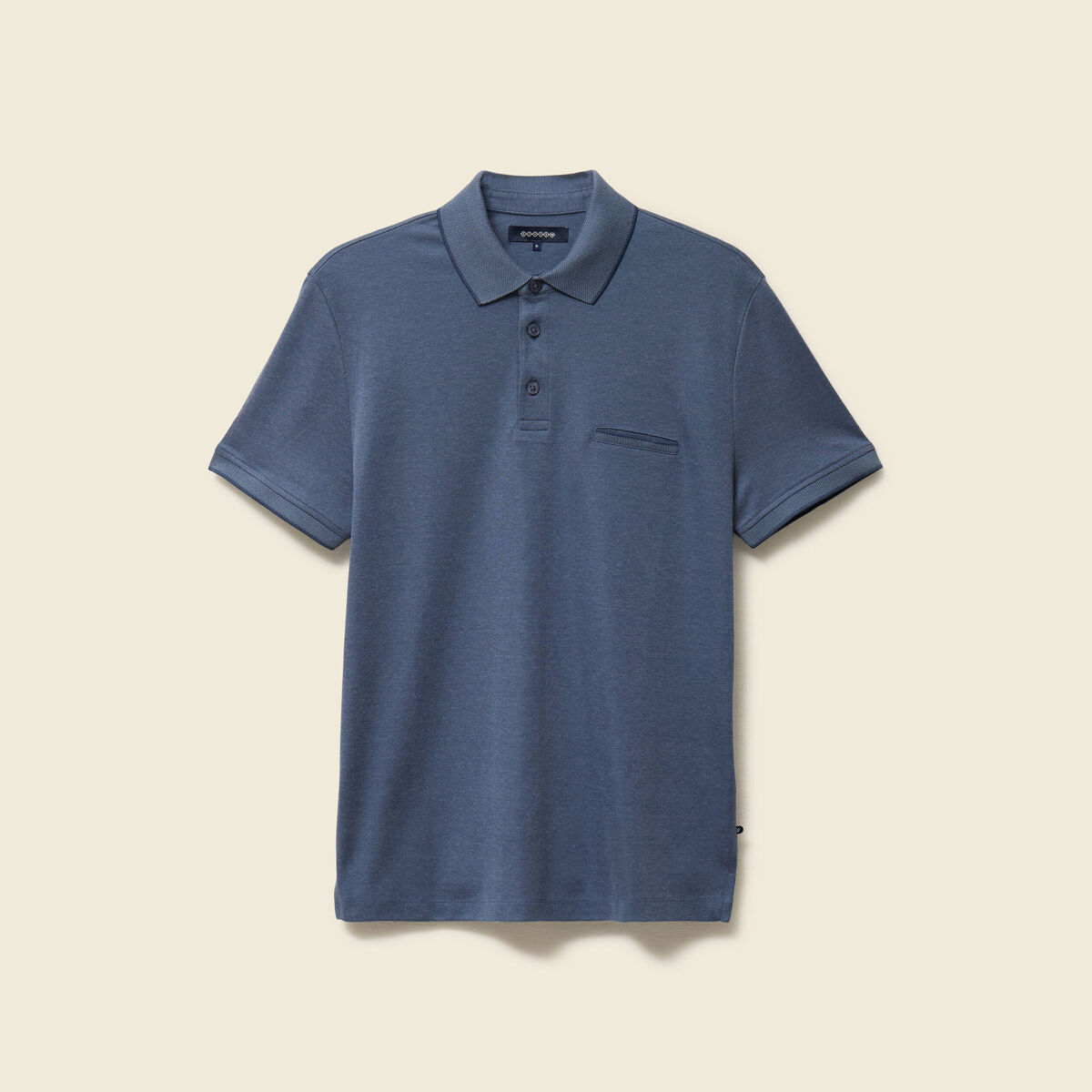 Polo manches courtes bleu gris homme