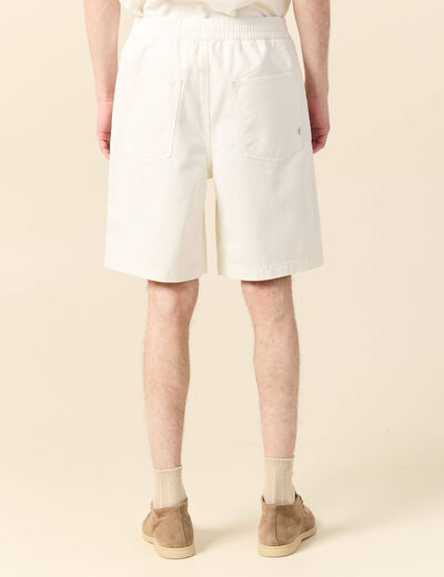 Bermuda droit ecru homme