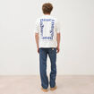 T-shirt ample col rond manches courtes ecru homme