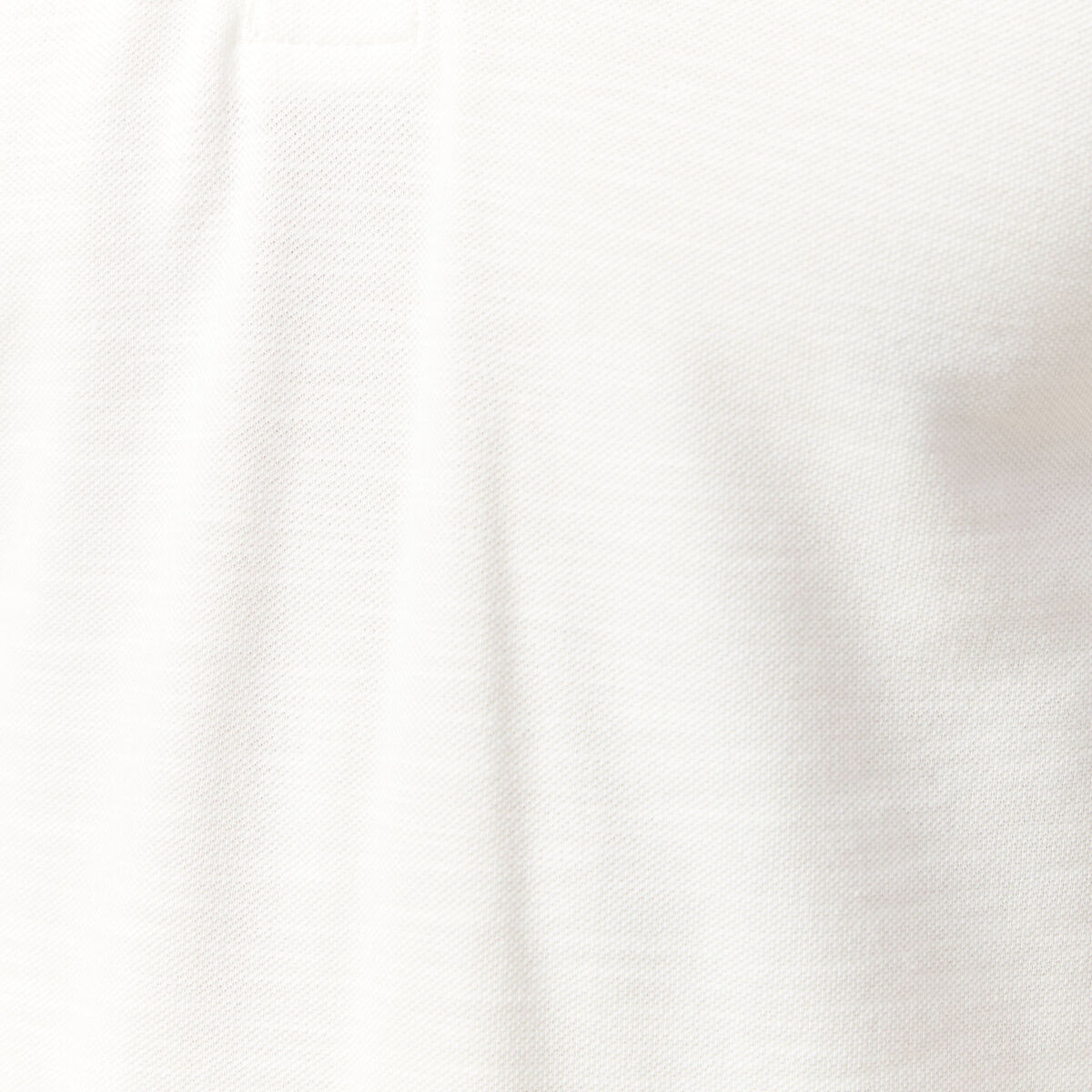 Polo cintré manches courtes en coton ecru homme