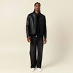 Veste biker simili cuir noir homme